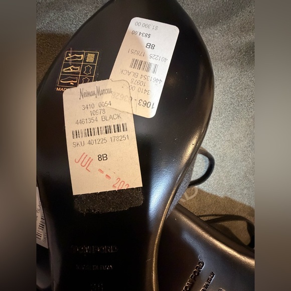 Tom Ford Black Ankle Wrap Sandals - Picture 3 of 9